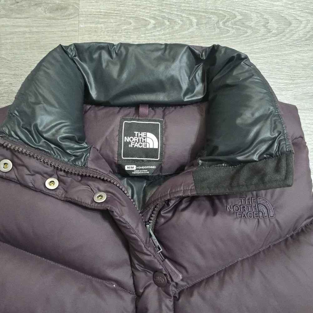 The North Face 700 Gilet Down Body Warmer Sleeveless Vest Womens Sz M Purple EUC